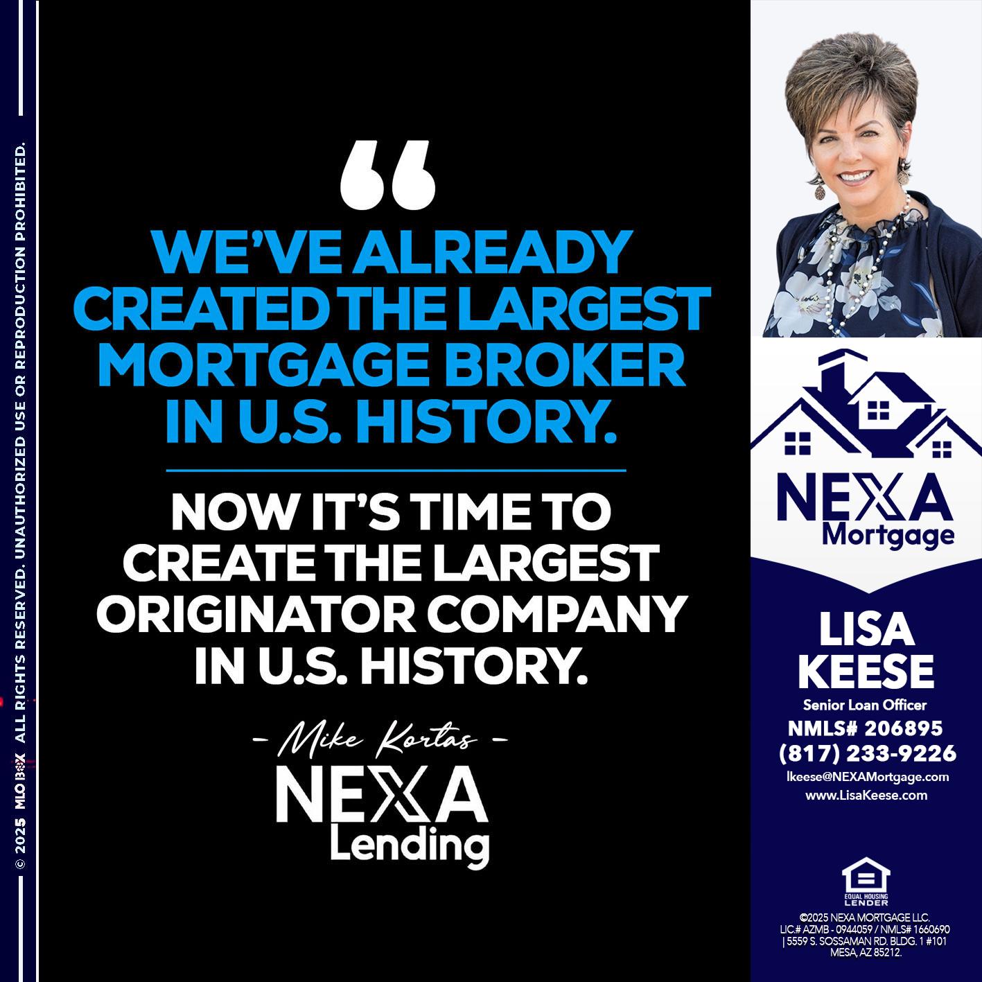 weve already - Lisa Keese -Branch Manager